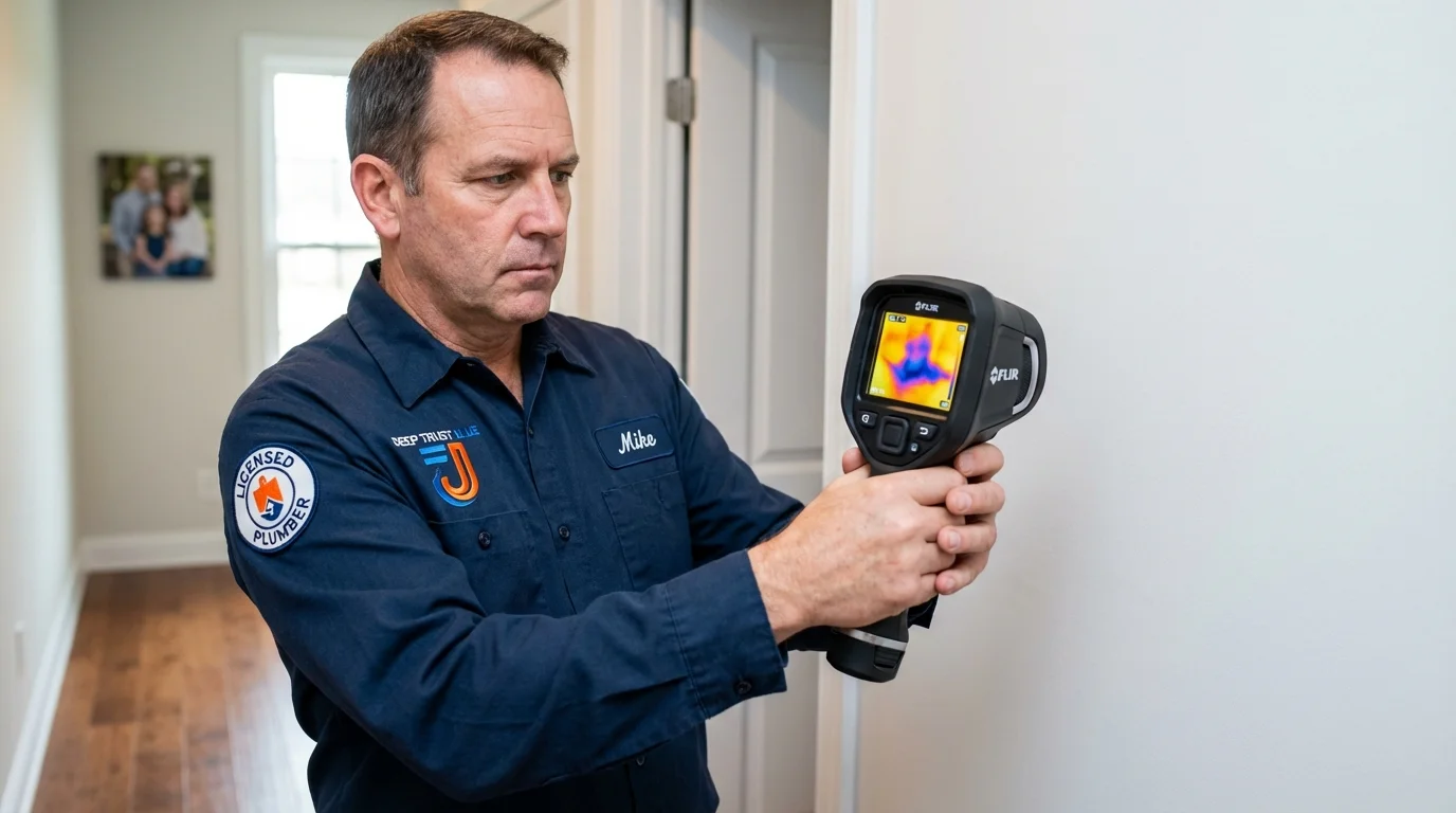 Thermal imaging leak detection by Johns Plumbing LLC in Southport